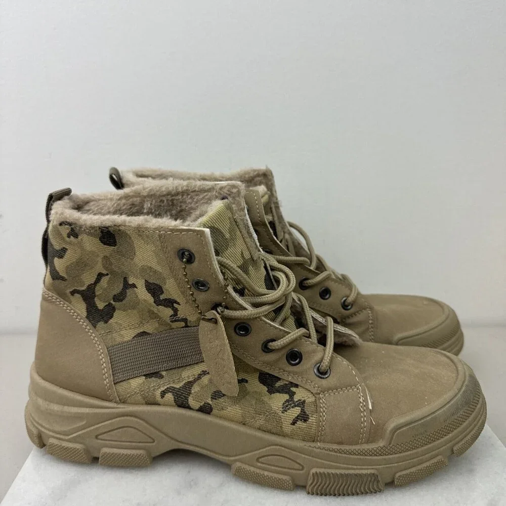 Tactical Camouflage High-top Lace-up Boots for Casual Outdoor Training Hiking